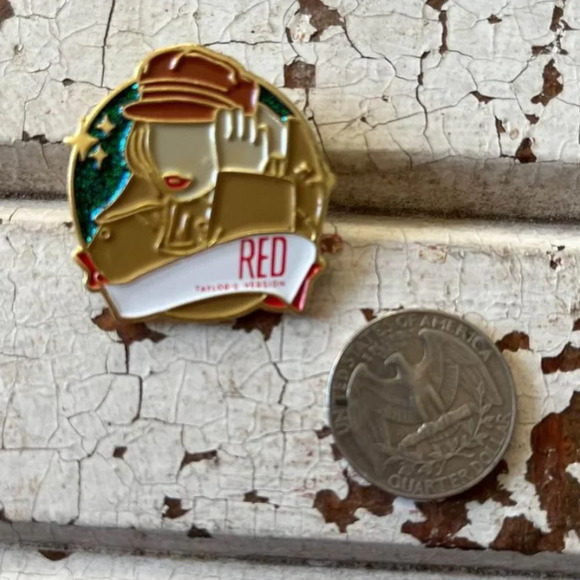 brand new Taylor Swift Inspired “Red Taylor’s Version” enamel pin - Picture 2 of 3